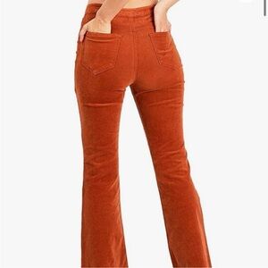 Cello Rust Corduroy Flare Pants